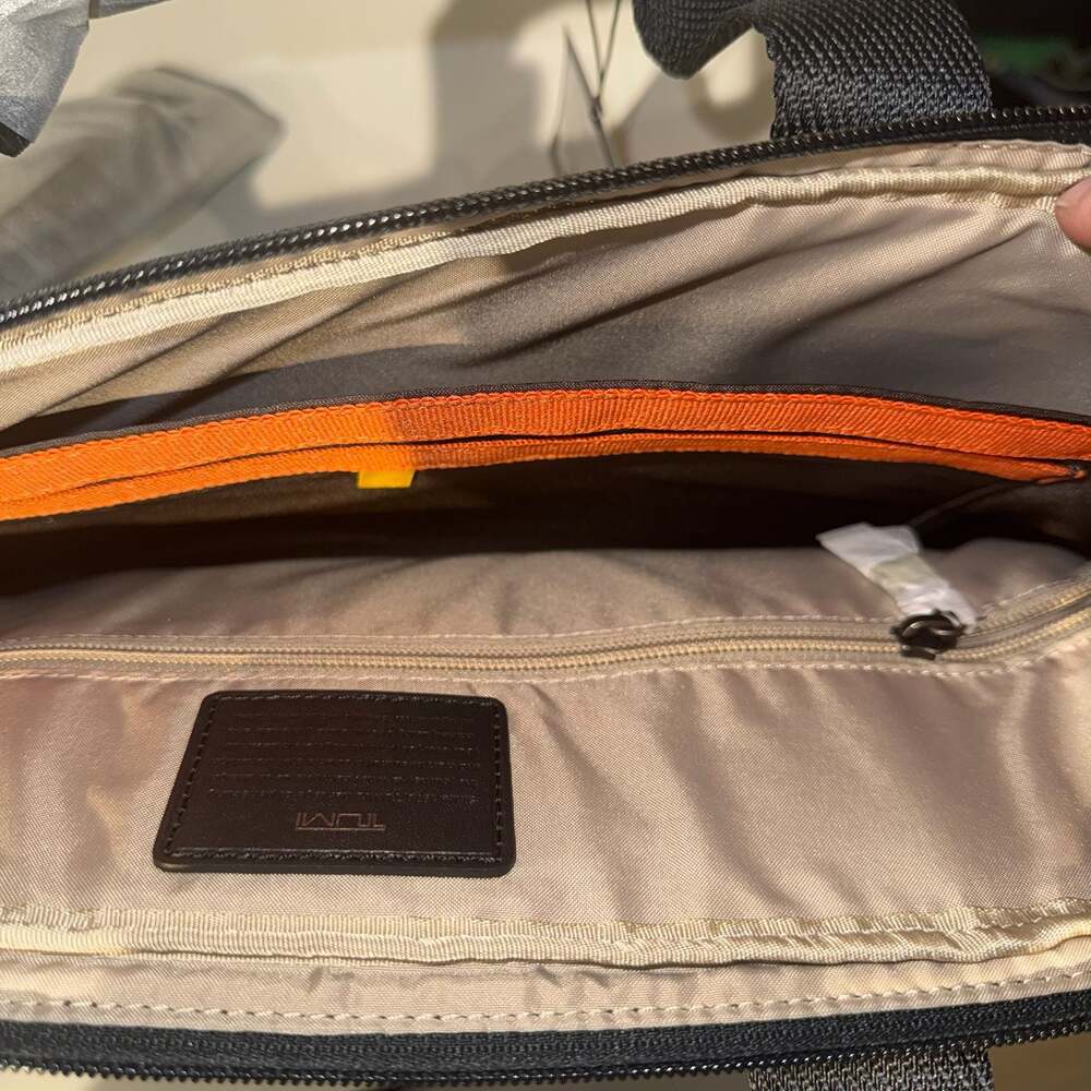 Tumi Burke Top Zip Briefcase Laptop Bag Grey - Picture 4 of 10